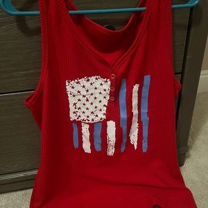 Red flag tank top